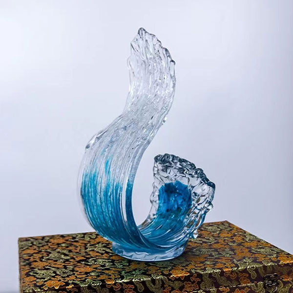 Flowing Water Art Glass Ornament-3