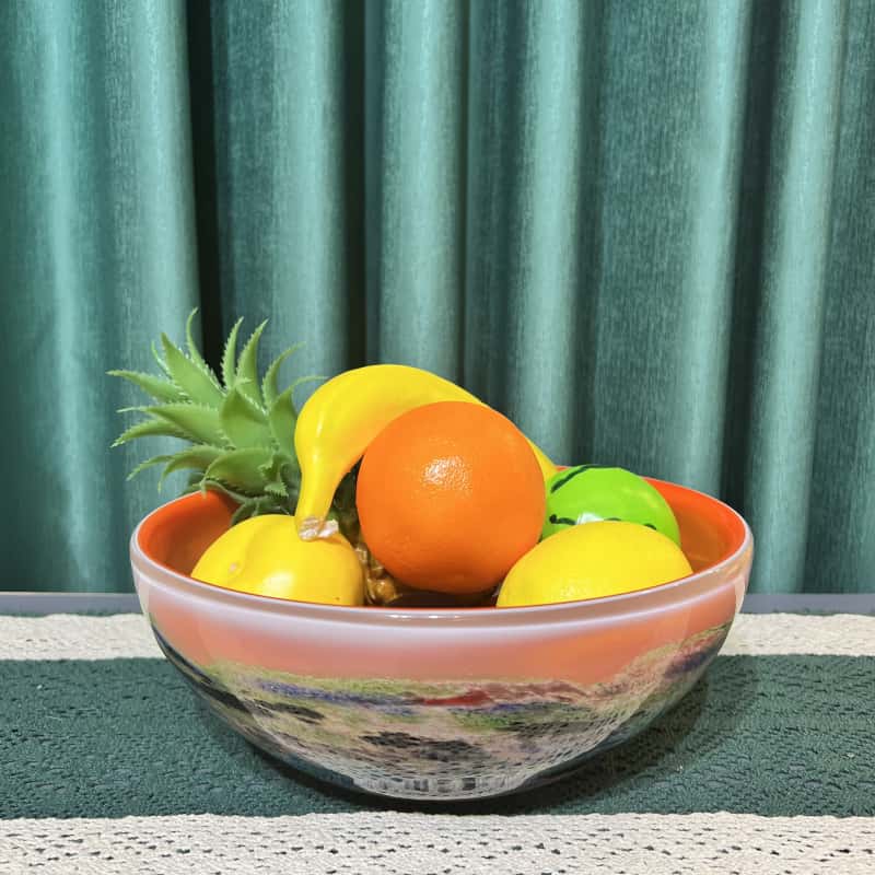纯手工琉璃碗琉璃果盘家居客厅茶几摆件桌面装饰工艺品