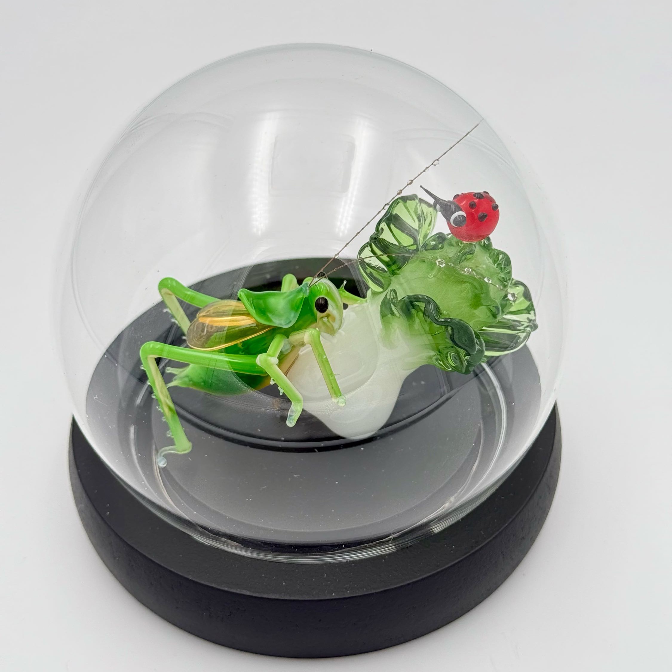 创意手工琉璃蝈蝈白菜摆件桌面装饰品工艺品摆件