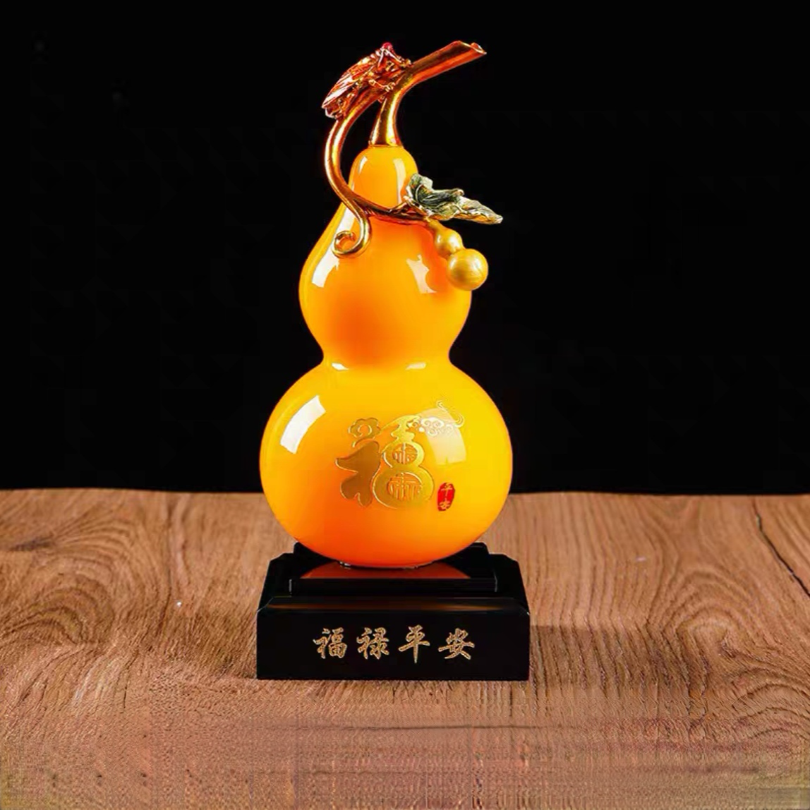 福禄平安琉璃葫芦摆件客厅玄关办公室装饰品乔迁礼物