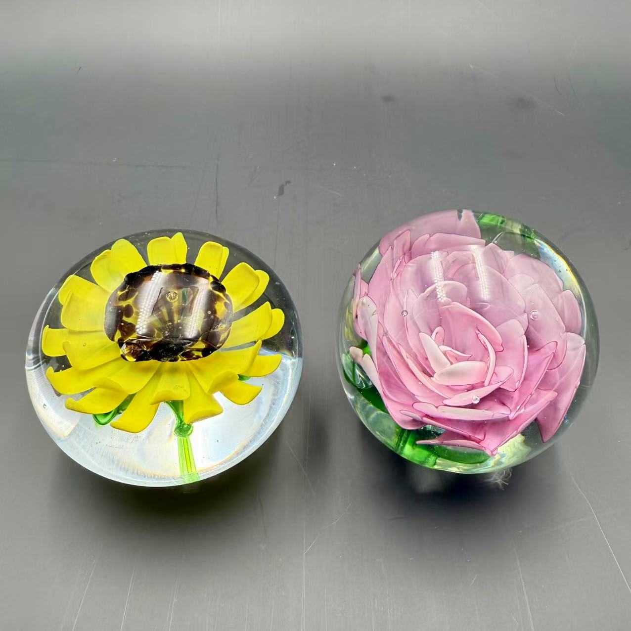 41手工琉璃菊花球琉璃花球摆件桌面装饰品工艺品摆件