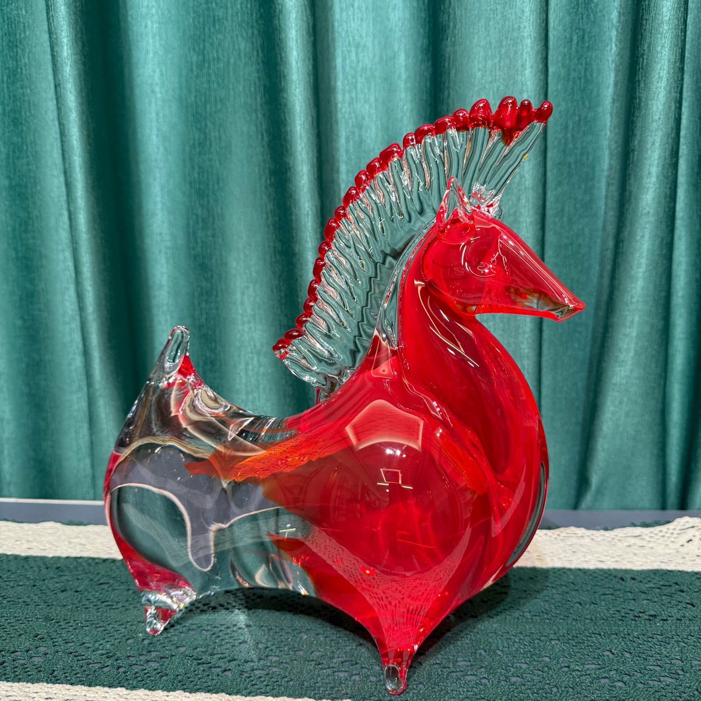 创意手工琉璃唐马生肖马摆件桌面装饰品工艺品