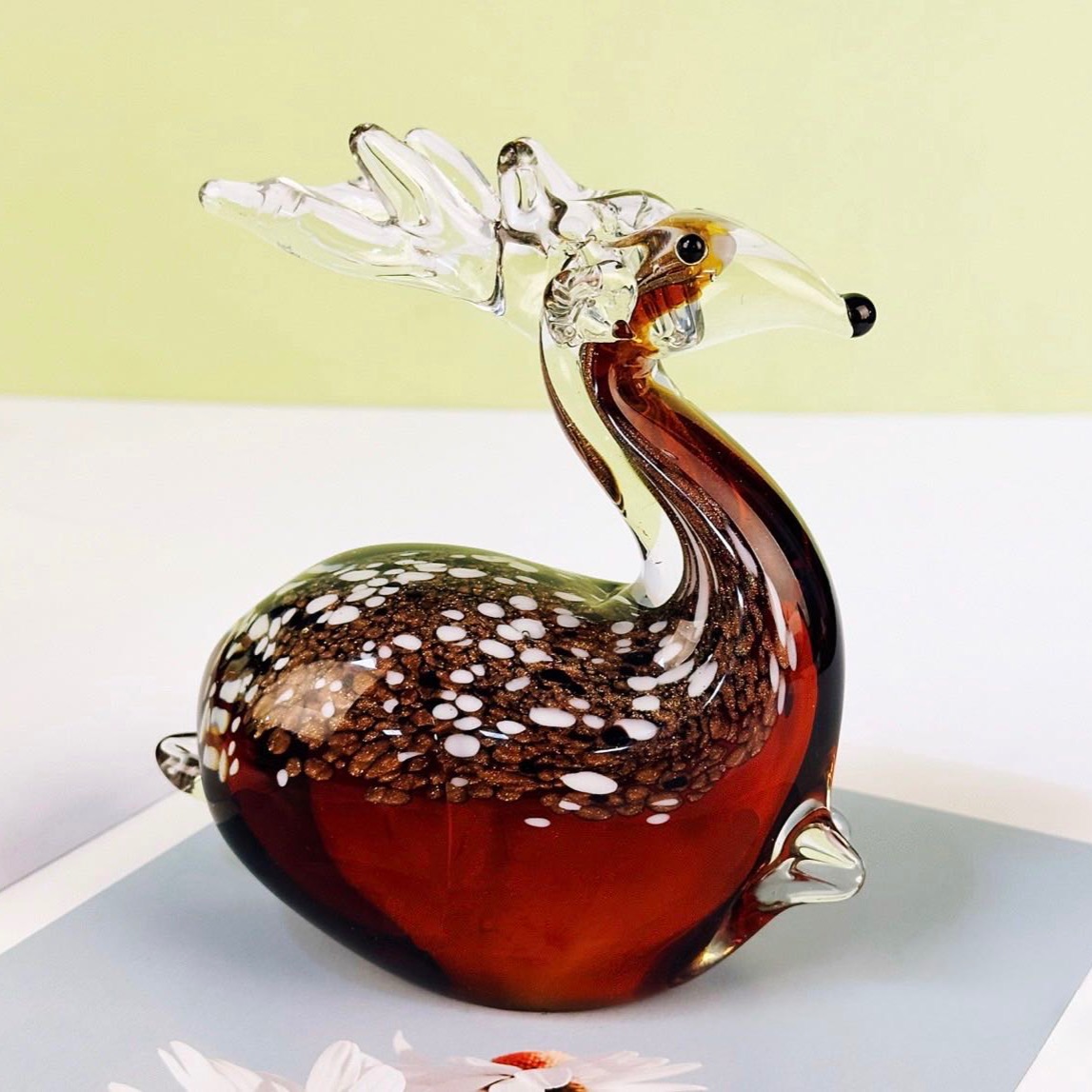 创意琉璃鹿摆件家居装饰品工艺品客厅酒柜玄关电视柜摆设礼物