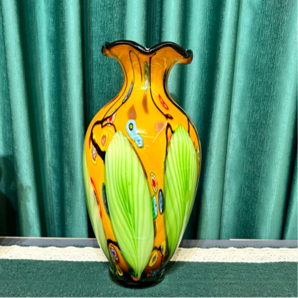 手工琉璃满园春色花瓶花器水养鲜花电视柜餐边柜客厅玄关装饰品