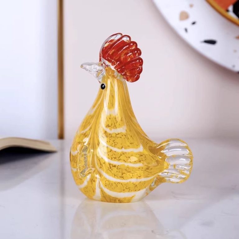 琉璃公鸡摆件酒柜装饰摆工艺品创意生肖动物摆件