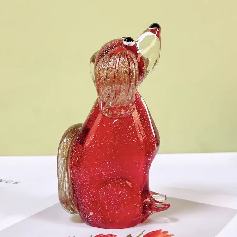 琉璃生肖狗工艺品摆件卡通生日礼物桌面装饰品工艺品
