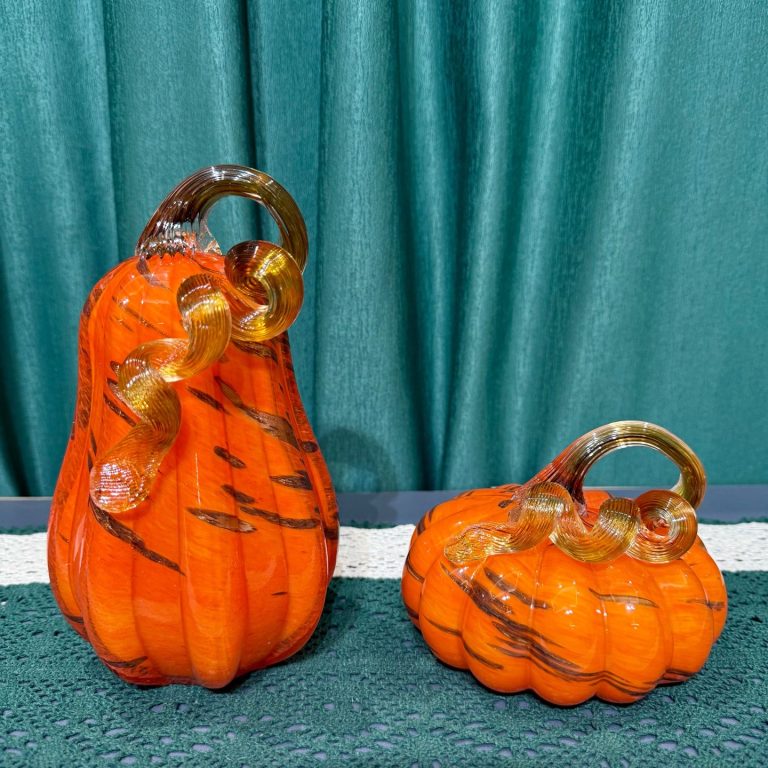 纯手工琉璃南瓜摆件田园风彩色南瓜摆件桌面装饰品