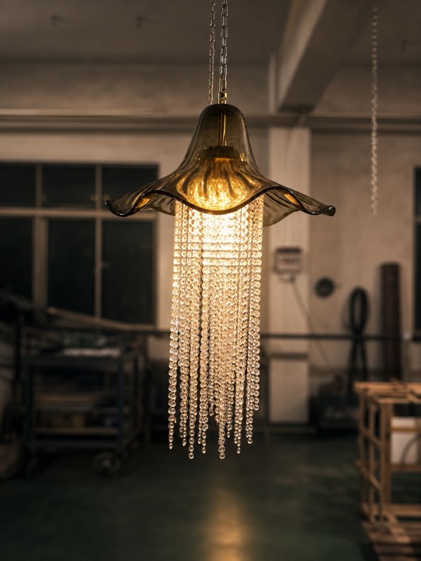 12-smoke-glass-crystal-fringe-chandelier-lit-beautified