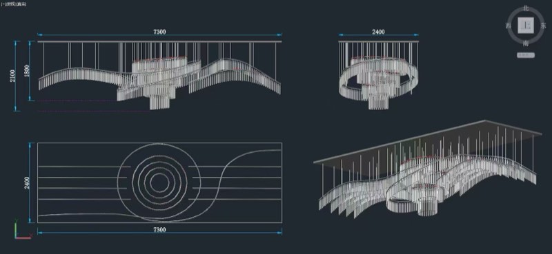 24-wave-chandelier-cad-drawing